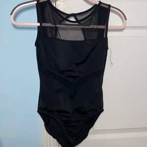 Black shear leotard
